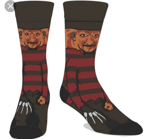 Freddy krueger full body print mid calf crew socks