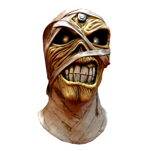 front of eddie powerslave mummy mask