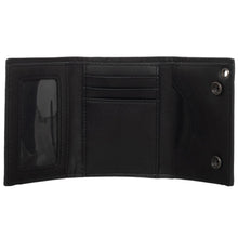 Load image into Gallery viewer, inside of wallet, with ID window slot and three card slots
