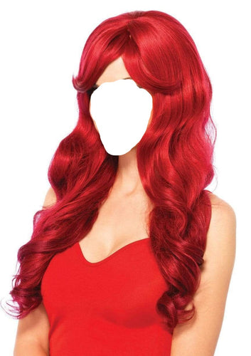 model wearing wig