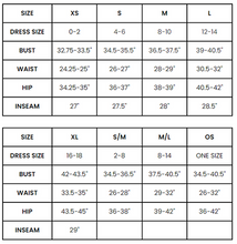 Load image into Gallery viewer, size chart
