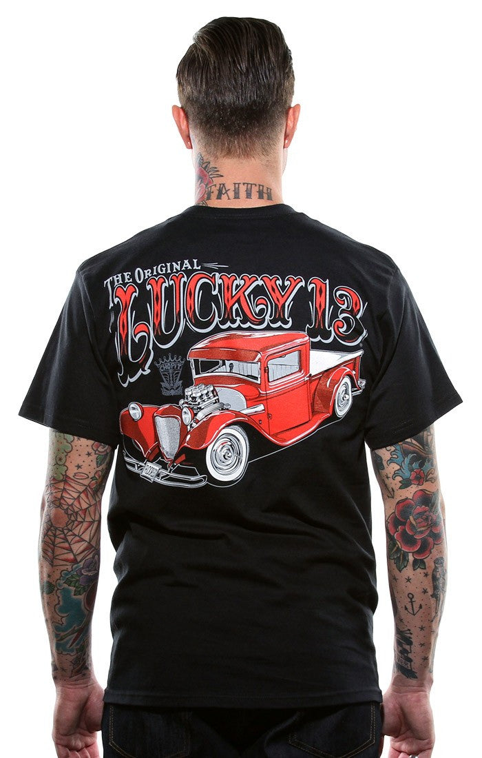 model showing back of shirt