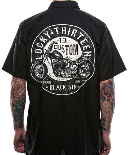 model showing back of shirt