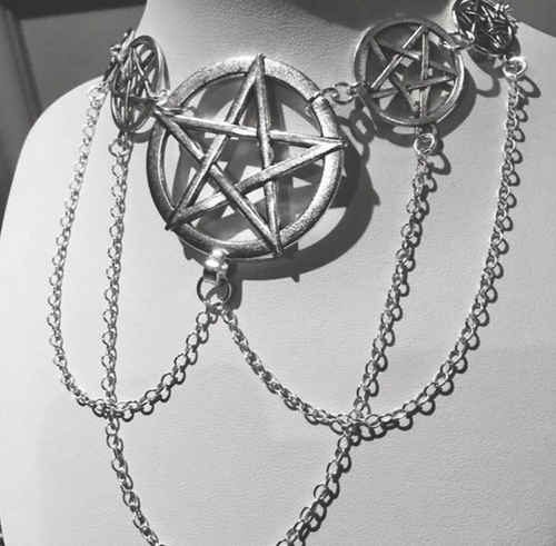 necklace on display