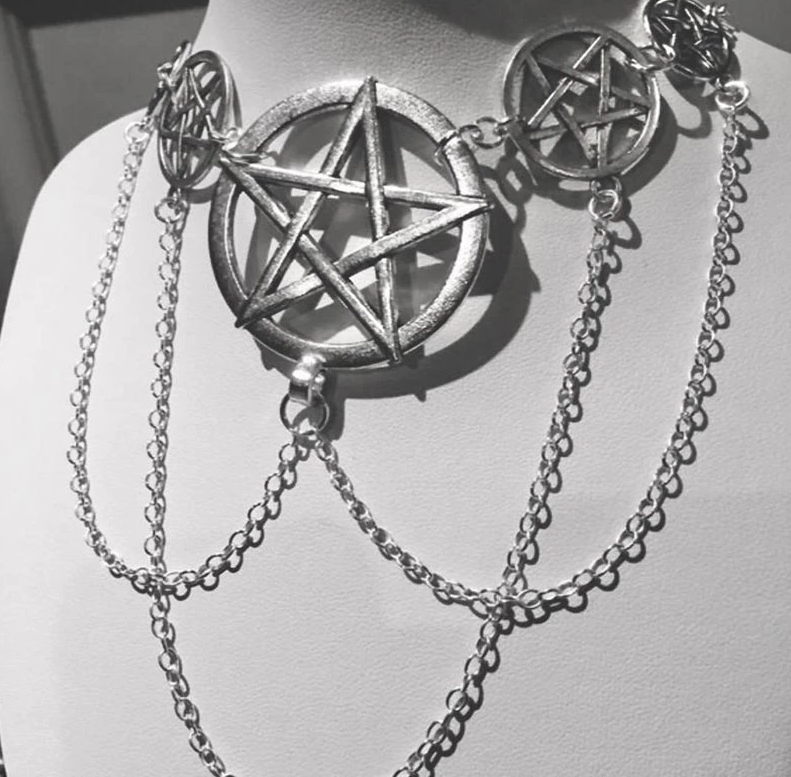 necklace on display