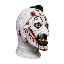 Load image into Gallery viewer, art the clown mask with black top hat, face paint and blood spatter
